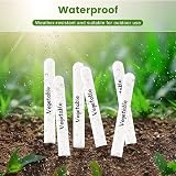 KINGLAKE 100Pcs Plant Labels White Plastic Markers for Outdoor Garden 12x1.3cm view 5