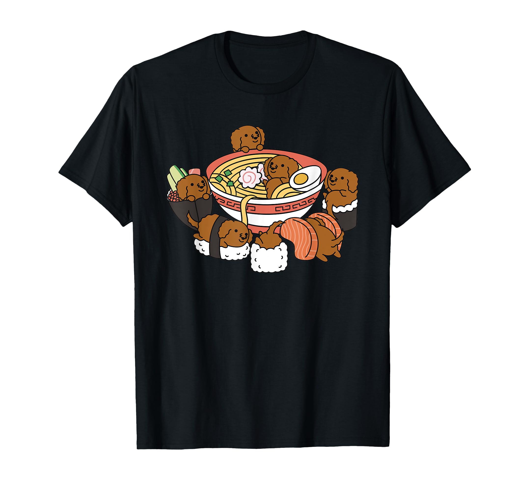 Ramen Sushi Goldendoodle Dog T-Shirt