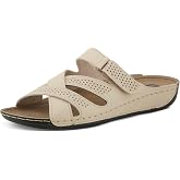 Flexus Women's KARL Adjustable Slide Sandals - Strappy Design, Padded Insole, Made in Turkey