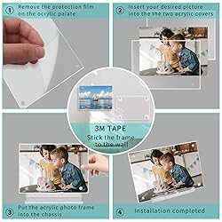 DZZ 4x6 Picture Frame,Clear Acrylic Picture Frames