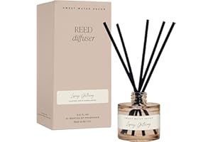 Sweet Water Decor Luxury Getaway Reed Diffuser – Hotel Scent Diffuser with Long-Lasting Premium Fragrance of Leather, Iris, Sandalwood for 4 Months – Ideal for Home Decor
