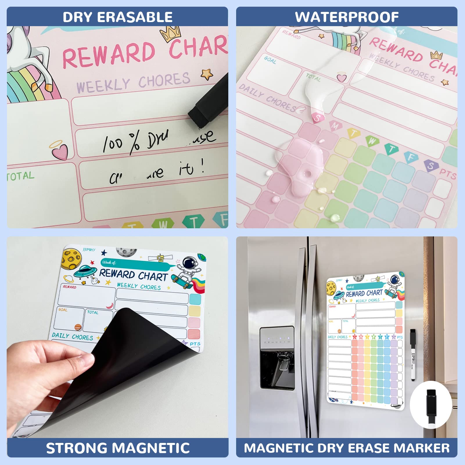 Mua Magnetic Chore Chart for Kids Behavior 2 Pack, Reward Chart for ...