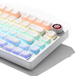 XVX White Jade Keycaps, Double Shot PBT Keyboard