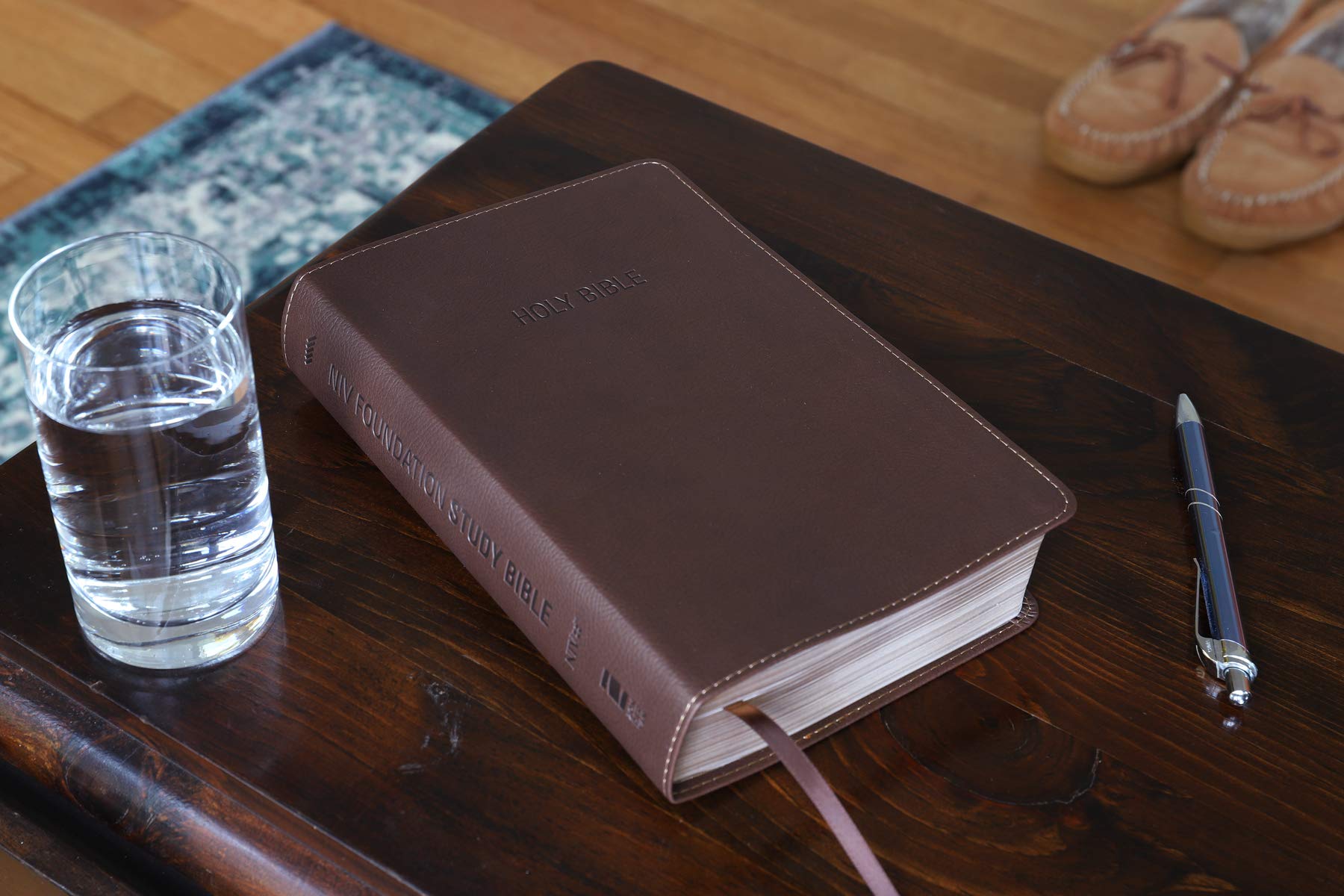 NIV, Foundation Study Bible, Leathersoft, Brown, Red Letter NIV, Foundation Study Bible, Leathersoft, Brown, Red Letter Imitation Leather