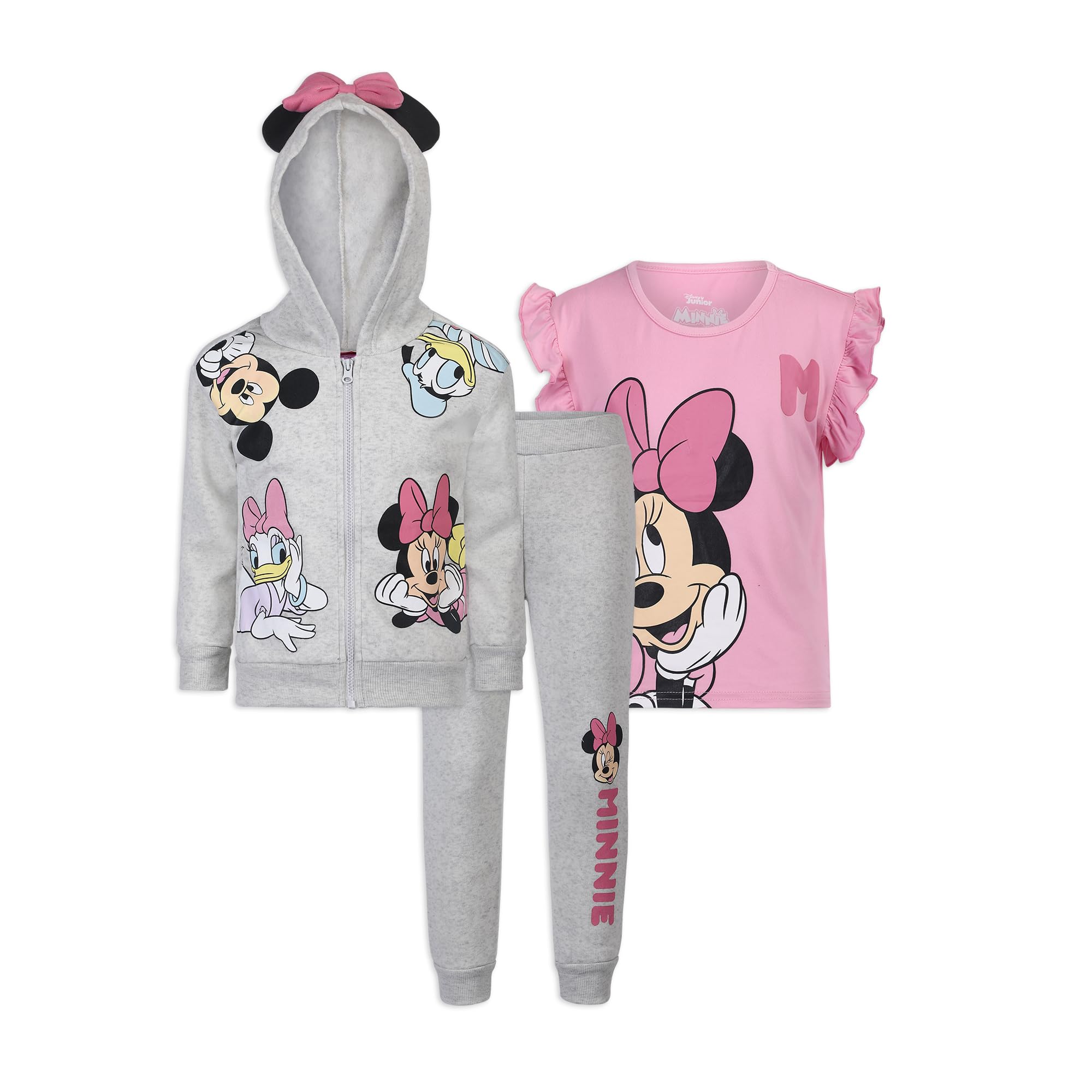 Photo 1 of Disney Minnie Mouse Girls Hoodie, T-Shirt and Pants Set for Toddler and Big Kids SIZE 4
