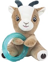 Webbox Gerald the Goat Plush Squeaky Dog Toy with Teething Ring