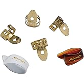 D'Addario National Finger Picks for Guitar &amp; Banjo, Finger &amp; Thumb Picks Set, Medium/Large, Set of 6