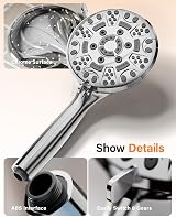 Cobbe High Pressure Shower Head and Hose Set 8 Modes 1.5M Universal view 7