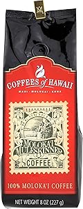 Coffees Of Hawaii, Coffee Molokai Muleskinner Whole Bean, 8 Ounce