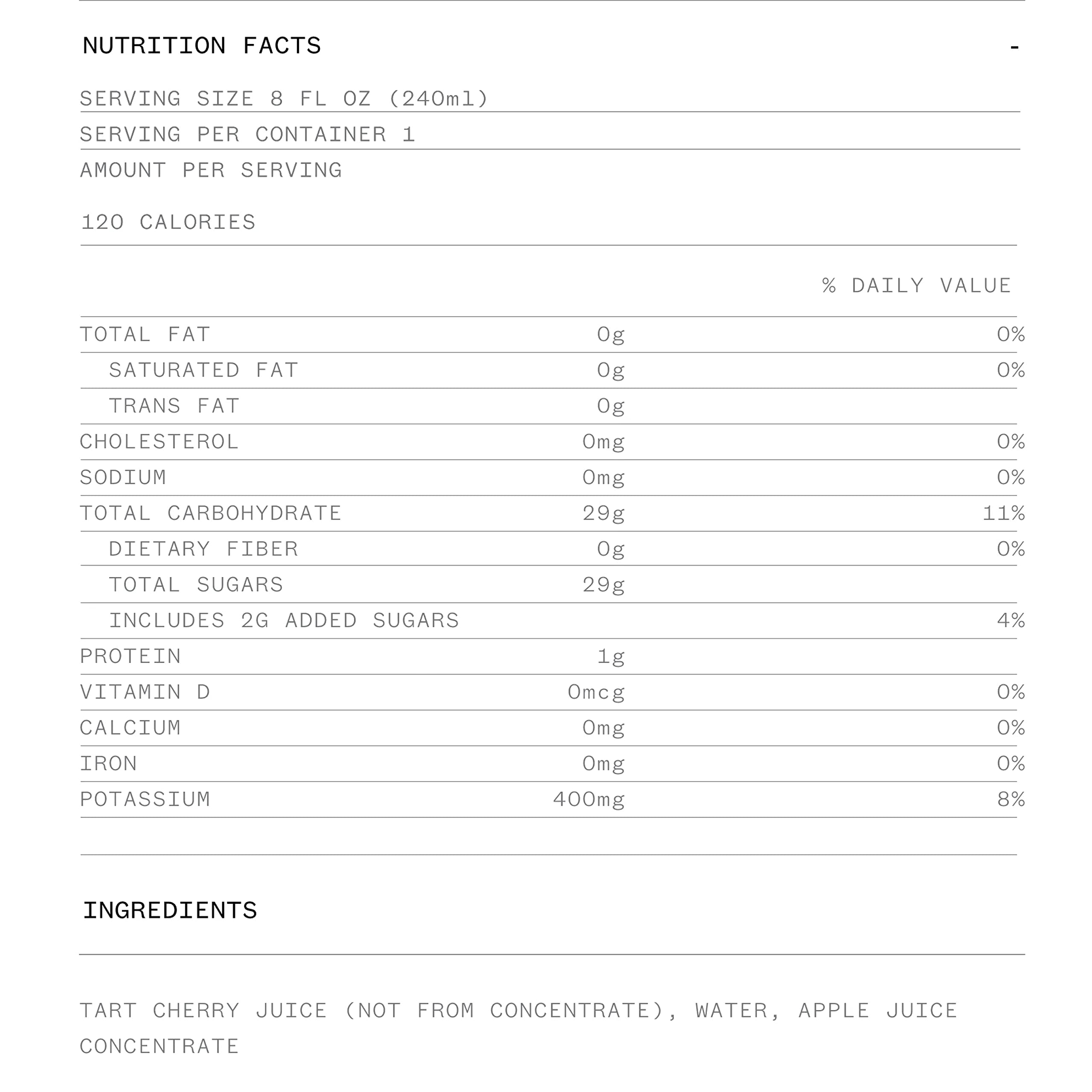 Cheribundi Tart Cherry Juice Original | Tart Cherry Juice Sweetened with Apple Juice | Athletes Recovery Drink | Promotes Restorative Sleep, Muscle Recovery & Boosts Performance | 8 floz (24 Pack)