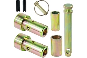 GUSUHAWK TK95029 CAT 1 Quick Hitch Adapter Bushings Kit with S07070200 Top Link Pin and S07090100 Lynch Pin for Category 1 3 Point Quick Hitch and Tractor