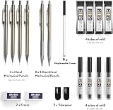 Nicpro 6PCS Metal Mechanical Pencils Set 0.3 0.5 0.7 0.9mm Lead Holder 2mm view 6