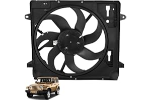 WILDGEAR Engine Cooling Radiator Fan Assembly Compatible with 2012-2017 Jeep Wrangler 3.6L, 2018 Jeep Wrangler JK 3.6L, # 621-601, 68143894AA, 6010277, 624080, CF13078, 68143894AB 81301001