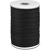 Coopay Elastic Band Spools - 1/2 Inch Width, 100 Yards Total (50 Yards Black, 50 Yards White), Heavy Stretch Polyester For Sewing & Crafts
