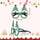 VEYLIN 6pcs Christmas Glitter Party Glasses Fancy Dress Costume Photo Booth view 3