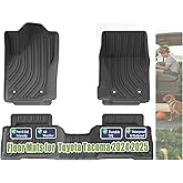 Pyniro Floor Mats for Toyota Tacoma 2024 2025 Double Cab Custom Fit TPE All Weather Floor Liners Front & Rear Seats | Fits SR/SR5/TRD Pro/Limited | NOT fit for Hybrid & Manual Transmission (Black)