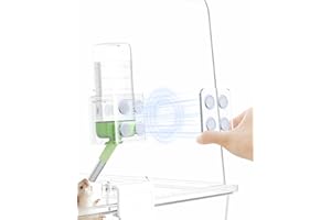 BUCATSTATE Hamster Water Bottles Holder with Magnetic, Drop-Resistant Water Bottle Stand with Adjustable Height, Fits Bottles up to Dia 2 inches, for Hamsters Small Pets (Only Water Bottle Holder)