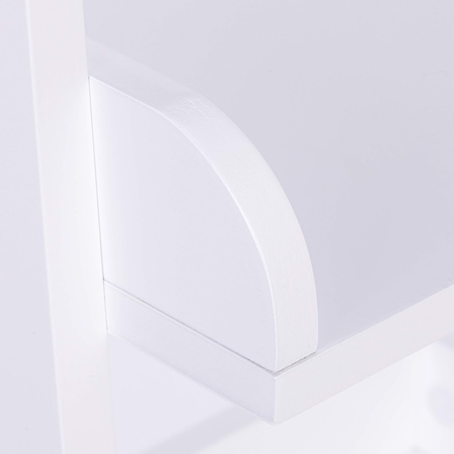UTEX 3-Tier Ladder Shelf, Bathroom Shelf Freestanding, 3-Shelf Spacesaver Open Wood Shelving Unit, Ladder Shelf (White): Furniture & Decor