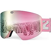 ZIONOR X11 Ski Goggles Magnetic Cylindrical Snowboard Snow Goggles for Men Women