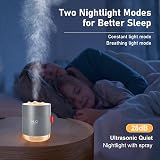 Vintoney Humidifier 500ml Cool Mist Night Light USB Quiet Auto-Off view 3