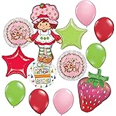 Anagram Birthday Party Supplies 13pc Strawberry Girl Shortcake Balloon Bouquet Decorations
