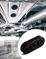 QWORK 2Pcs Universal Car Exhaust Hanger 4 Holes Rubber Muffler Bracket view 5