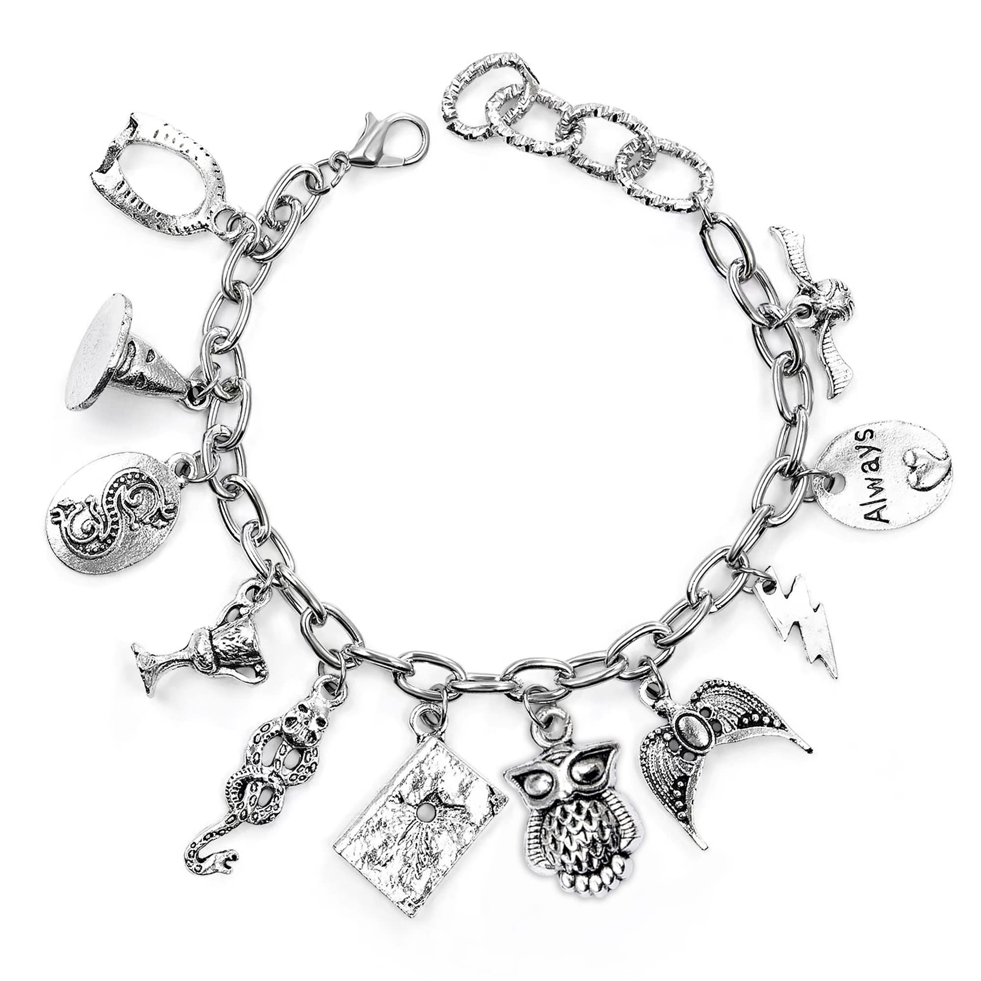 Fancy Space Charm Bracelets Jewelry Set Wizardry Themed Adjustable Bracelet Birthday Christmas Gift For Kids Girls Women