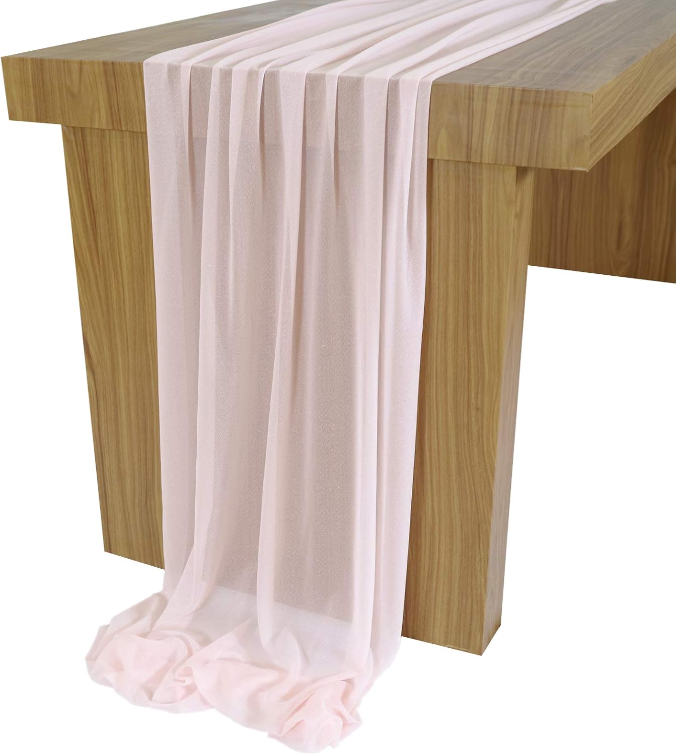 Lookein 10 Feet Chiffon Table Runner Sheer Wedding Table
