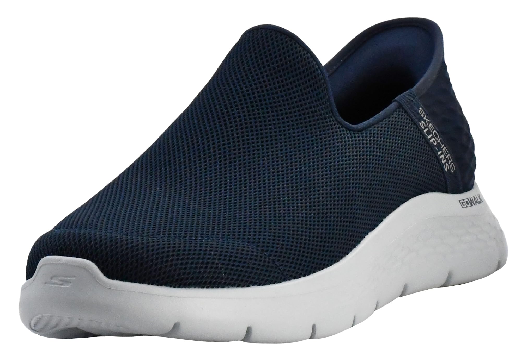 Skechers Men's Go Walk Flex No Hands Hands Free Slip-Ins Sneaker, Navy, 12.5 X-Wide Image