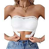 Viwedo Strapless Bras for Women Seamless Padded Bandeau Bra One Piece Wireless Tube Top Bralette