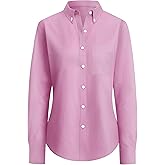 siliteelon Button Down Shirts Women Oxford Shirt Long Sleeve Stretch Dress Shirts Wrinkle Free Business Work Office Blouse