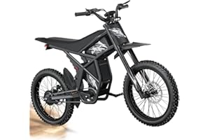Bootime GT73 Electric Dirt Bike for Adults, 2000W Electric Bike for Teens,37MPH/85Mile Range,1747Wh(48V 18.2AH*2) Removable Batteries,25" x2" Motorcycle Tires,Dual Hydraulic Brakes & Full Suspension