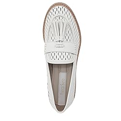 Franco Sarto Womens Carolyn Low Loafer White Cage 8 W