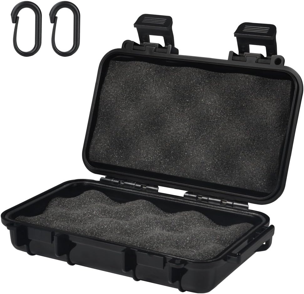 Waterproof Box Shockproof Dry Storage Box with 2 U-Shape Buckle for Fishing Camping Hiking Outdoor Activities