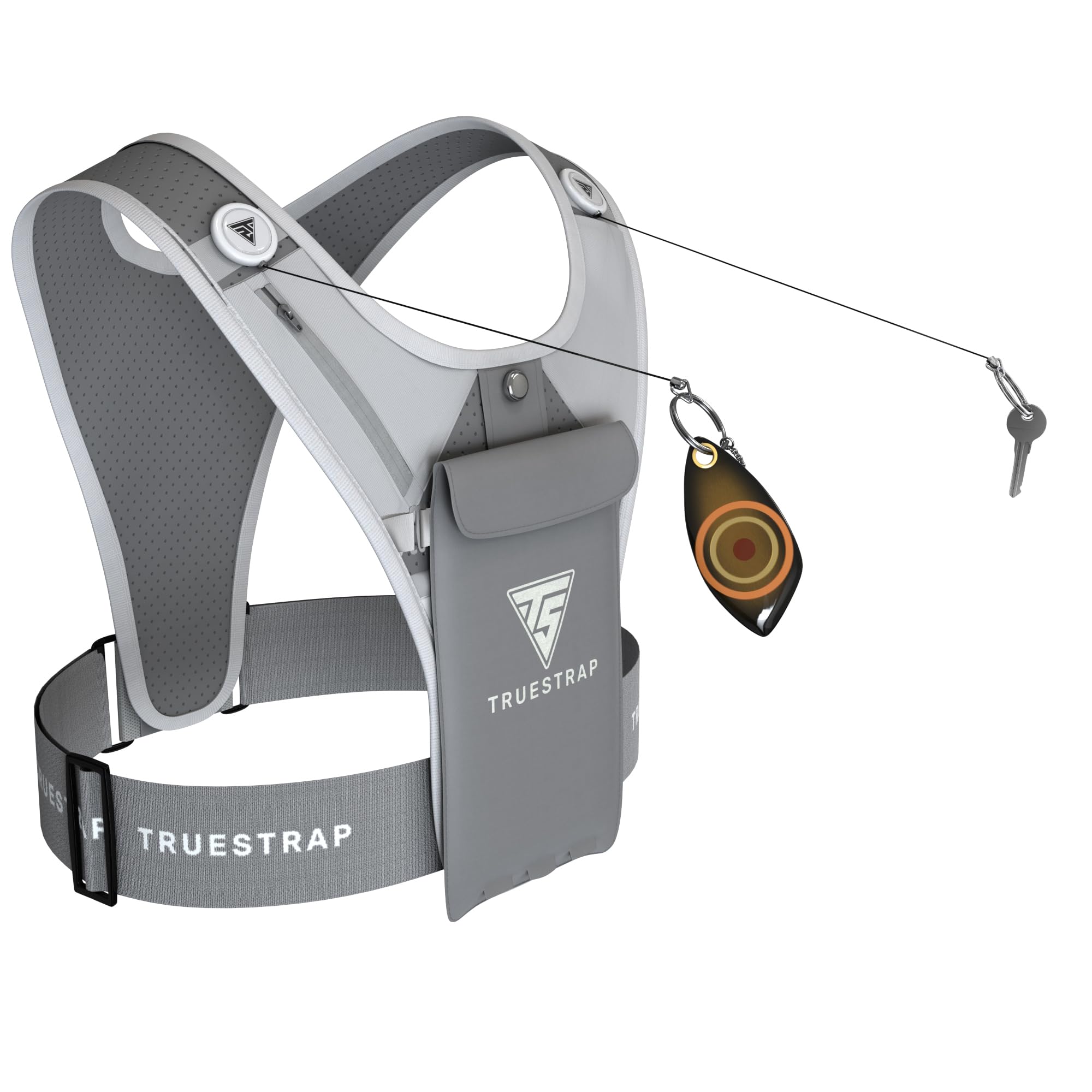 TrueStrap® Running Phone Holder Vest | MEGA Sale ! | Waterproof Phone Pouch | Key Holder | Reflective Running Vest Running Accessories for Men & Women | Lightweight Running Vest Phone Holder |