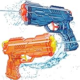 BebouToye Water Gun Squirter for Kids Squirt Gun 2 Pack | Summer Super Water Blaster Shooters Soaker, Small Toys for Boys Girls Toddler, Watergun for Pool Beach Outdoor Fighting