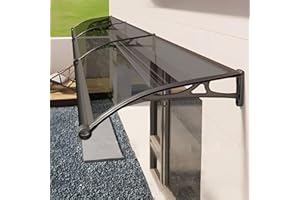 WDZDMYL Window Awning Door Canopy with Aluminum Bracket, Front Doors/Windows Overhang Awning for Sun Shutter, UV, Rain