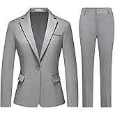 MODFUL Women Suits Work Professional Office 2 Piece Pant Suits