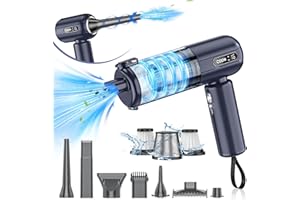 CODN Handheld Car Vacuum Cleaner, 16000PA Air Duster & Vacuum Cleaner, 120W High Power Portable Cordless Vacuum with Multi-Nozzles, Mini Hand held Vacuum Rechargeable for Home, Car, Pet, Office