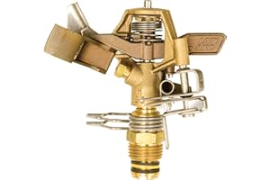 Rain Bird 25PJDAC Brass Impact Sprinkler, Adjustable 0° to 360° Pattern, 20' - 41' Spray Distance