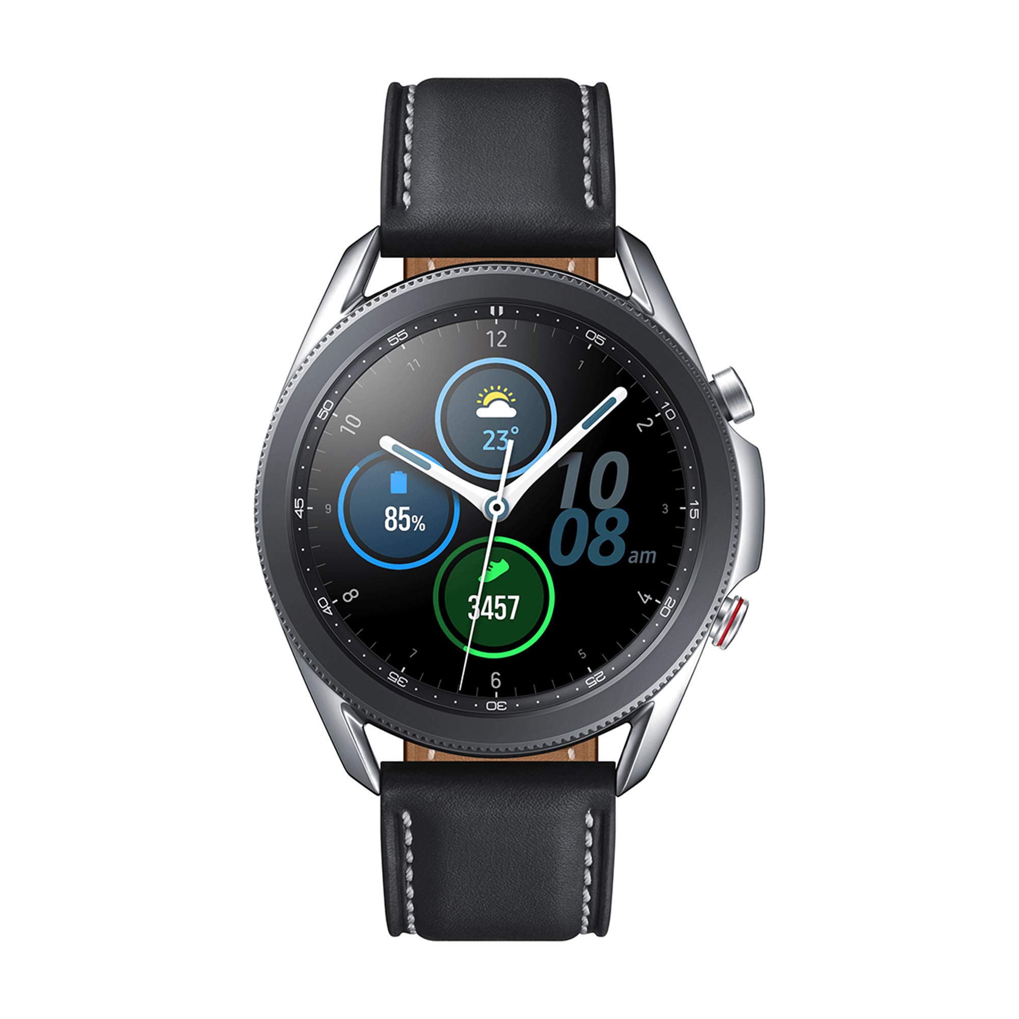 Samsung Galaxy Watch 3 4G Stainless Steel 45 mm Smart Watch - Mystic Silver (UK Version)