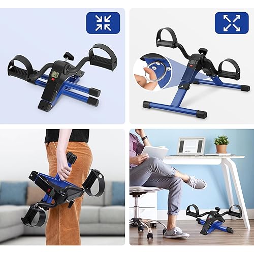 Uten Folding Pedal Exerciser, Under Desk Bike Pedal Exerciser