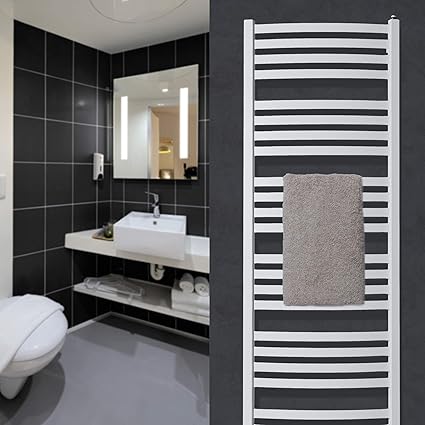 AQUABAD® Badheizkörper/Paneelheizkörper Sirius - Typ: Weiß, Gebogen, Seitenanschluss, Größe: 50x71cm