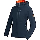 Little Donkey Andy Fleece Lined Softshell Jacket Women Hooded Waterproof Lightweight Jacket with Removable Hood Ski
