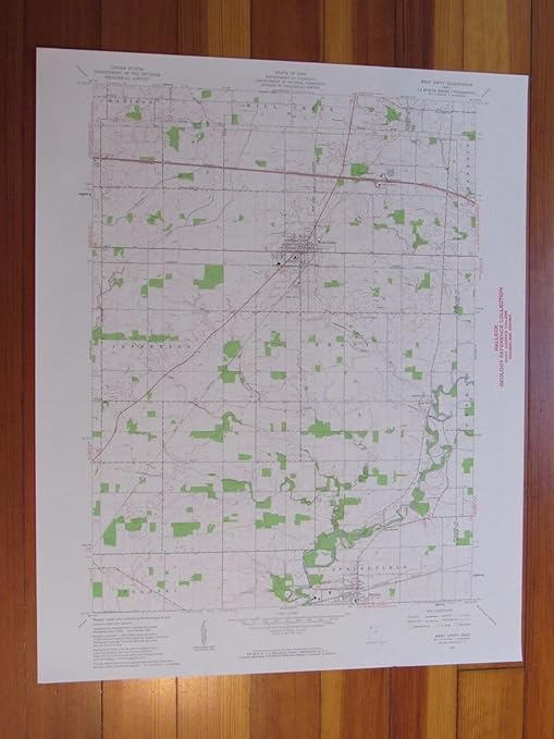 West Unity Ohio 1962 Original Vintage USGS Topo Map