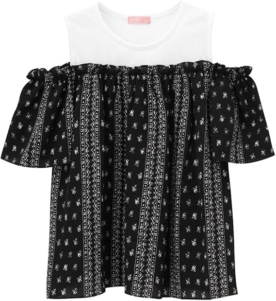 Amazon オフショルダー 半袖tシャツ 肩あき ガールズ 女の子 子供 Nv G670 4856 1 キッズ ブラック 110cm Tシャツ カットソー 通販