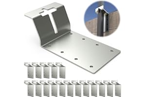 ForoGore 18 Pack T-Post Bracket 3" (Vertical) T Post Mounting Bracket, Mounting T Post Bracket for Signs, Plywood Install