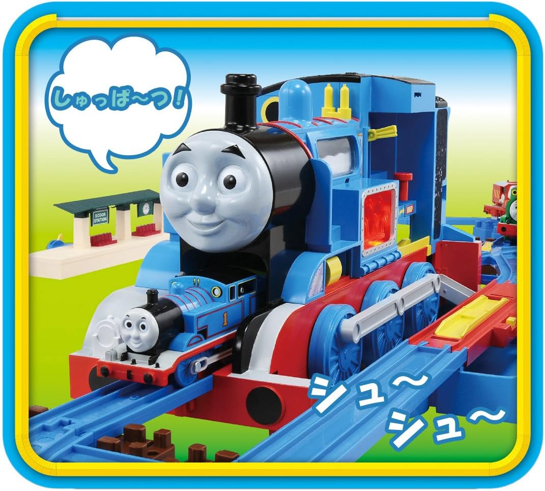 Amazon プラレール トーマス あそべるエンジン ビッグトーマス 車両 レールセット おもちゃ