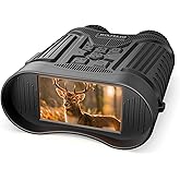 Night Vision Goggles, 4K HD Night Vision Binoculars with 7X Digital Zoom, 3'' HD Screen & Rechargeable Battery for Camping & Security, with 32GB TF Card for Photos and Videos, Gifts for Men Him Dad