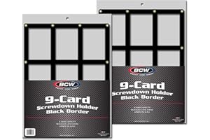 BCW 9-Card Black Border Screwdown Holder - 2 ct